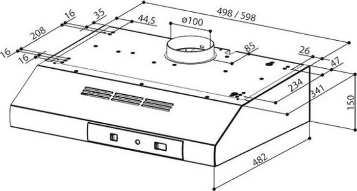 Aporrofitiras Faber 2740 BASE BR A60 (FM) Kafe 60 cm